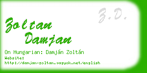 zoltan damjan business card