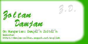 zoltan damjan business card